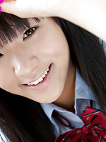 Miho Morita Asian in school uniform loves flowers and fresh air